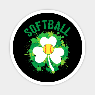 Irish St Patricks Softball Baseball Player Magnet